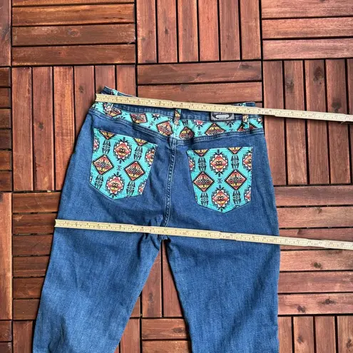 Ranch Dressn Southwestern Flare Jeans 12 Blue