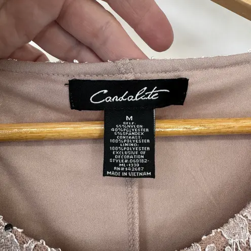 Candalite Vintage Y2K Coquette Fairy Maxi Dress M Pink Lace Crochet Sparkle