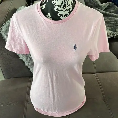 Polo RALPH LAUREN Pink T-Shirt Custom Slim Fit Size Small