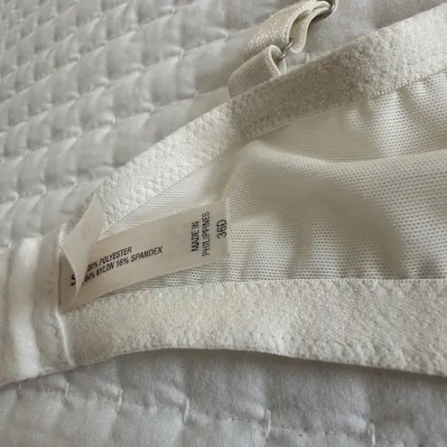 Soma Ivory Embroidery Lace & Mesh Semi Sheer Unlined Bra 36D Underwire Size undefined