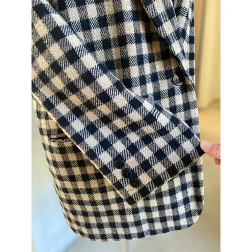 Westbound Vintage Wool Checkered Academia Oversized Blazer Beige & Black size 12