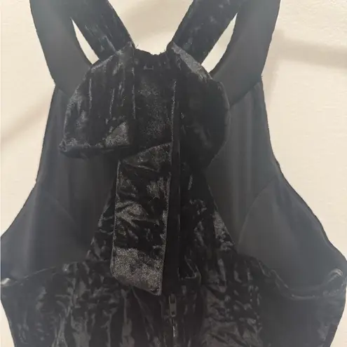 Trixxi  Black Velvet & Blush Pink Fit-and-Flare Dress Boho Y2K – Size S