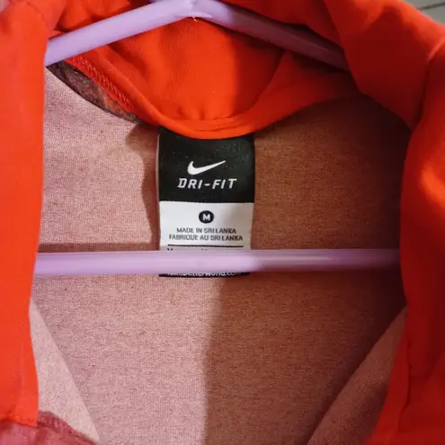  Dri Fit Women's NIKE RUNNING Full Zip Track Jacket - Size Med Red - Image 2