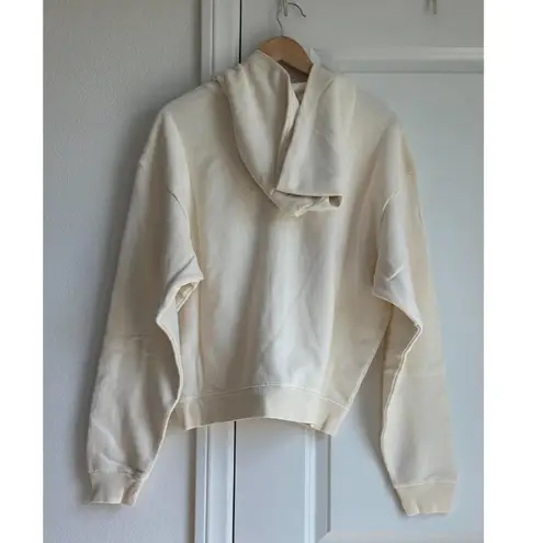 SKIMS French Terry Zip Up Hoodie in Ecru, Size Medium