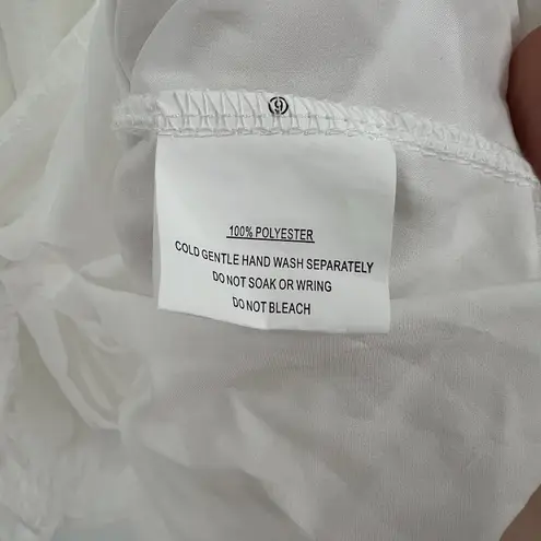 Selfie Leslie  Mini Dress‎ White Smocked Ruffle Neck Long Sleeves Whimsy Size XL