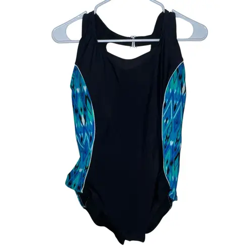 Catalina One Piece Swimsuit/Built in Bra, Size Small (4-6) Beach Black Blue New