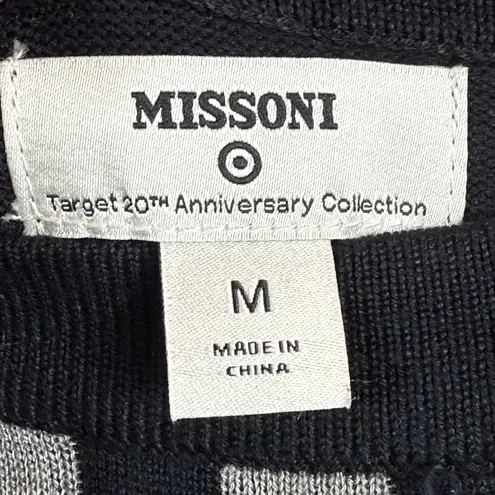 Missoni for Target Sweater Dress Women's Medium Black Zig Zag Striped Chevron