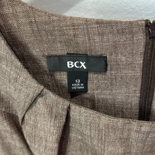 BCX Brown Career Dress Work Office Party Sheath Fitted Women's Size 13