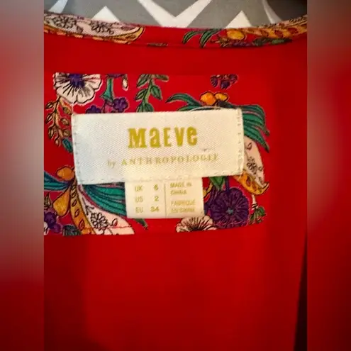 Maeve Anthropologie | Rosalia Faux Wrap Dress, Size 2