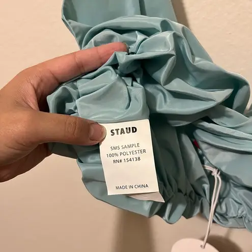 STAUD  NWT Twist Baby Blue Crop Top Size B