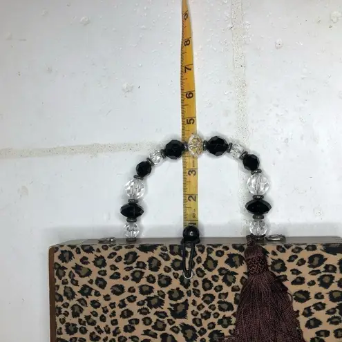 La Montana Cuban cheetah print cigar Box Purse Brown