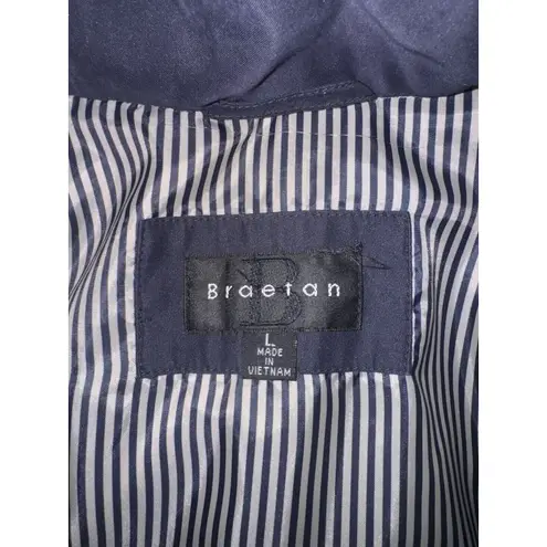 Braetan Jacket Women Large Lined Windbreaker Removable Hood Barn Chore Blue