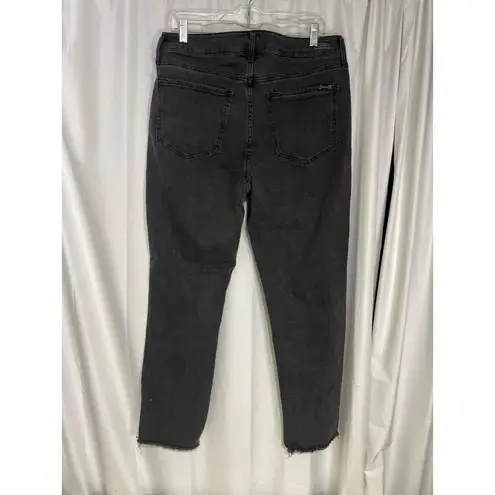 Seven7 Womens Weekend Slim Fit Jeans Size 12 Black Cotton/Polyester/Spandex