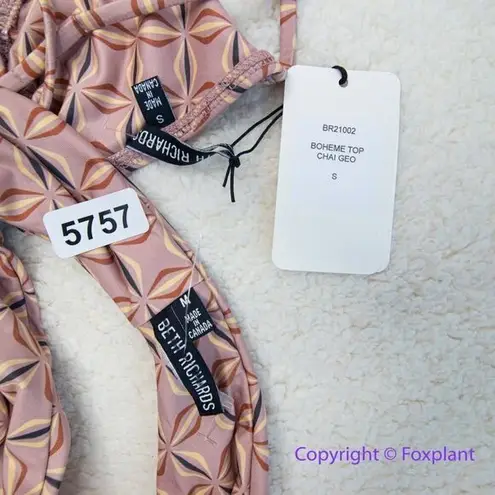 New! Set! Beth Richards Boheme chai geo bikini , top size S, bottom size M Brown