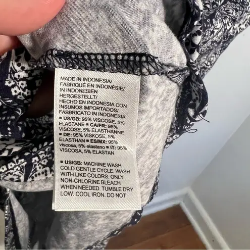 Amazon Essentials Swing Tank Top Navy White Geo Blue Size M