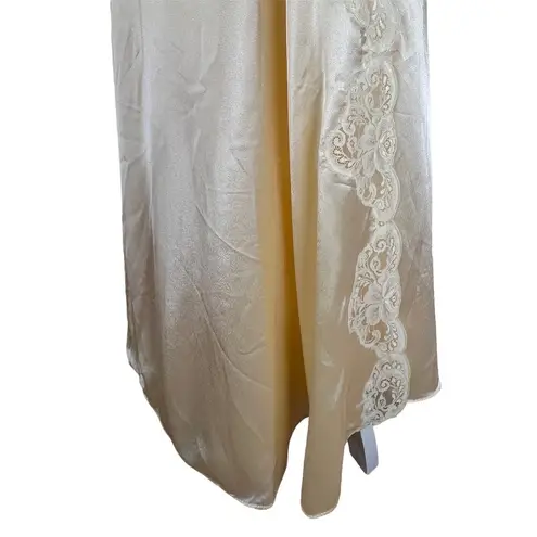Vintage 70s Lanvin Satin & Lace Night Gown & Robe Set Wedding Bridal Honeymoon Size undefined