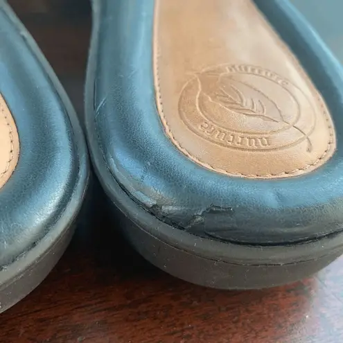 Nurture Womens Sandals Flats Strappy Slides Open Toe Black Size 11