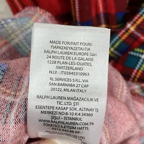 Source Unknown Red Tartan Plaid Pajama Pants Women's Large Holiday pjs - Image 10