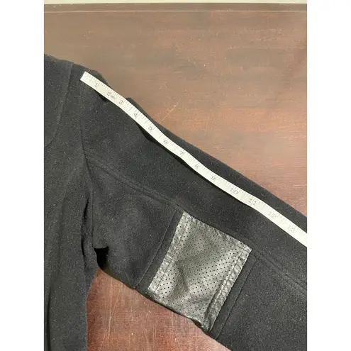 DDCLAB Black Wool Blend Coat Leather Accents Made in Italy Size Small (est)