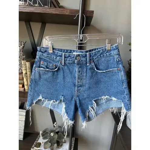 GRLFRND Helena Cut Off Jean Shorts Realness Blue Womens Size 26