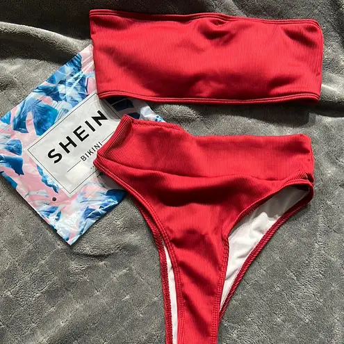SheIn High waisted Bandeau Bikini