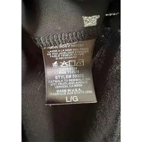 Pleione Anthropologie/ Black Multi-Fabric V-Neck Short Sleeve Blouse