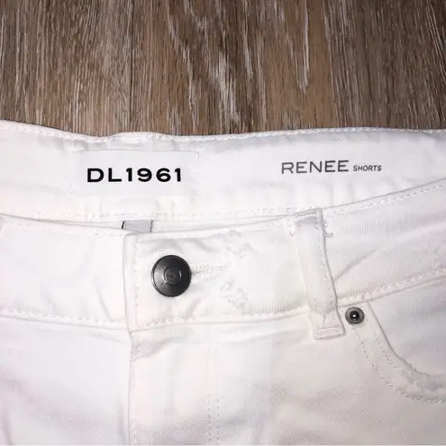 DL1961  Renee Cutoff Denim Shorts in Alpine White Size 25 EUC