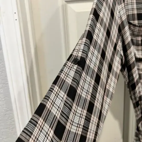 Max Studio  Plaid‎ Shirt Dress size Large