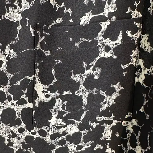 Alexander Wang Racerback Silk Black White Print Tank Top Shirt Blouse Size S