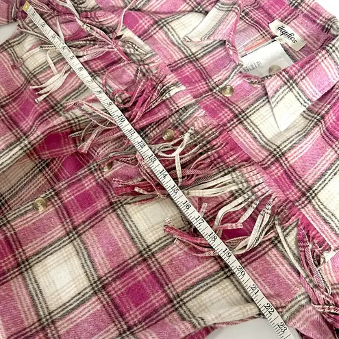 *NEW* Haptics Fringe Shacket Pink