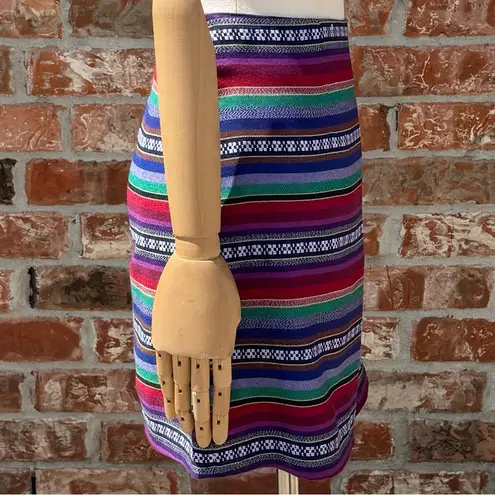 Anthropologie  Kaisely multi patterned striped colorful mini skirt / S / EUC