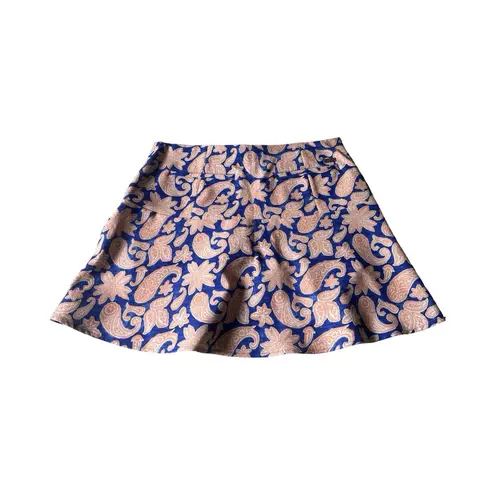 Polo Ralph Lauren Golf Womens L Orange Blue Paisley Skort Tennis Workout Size L