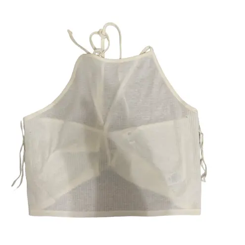 Bp. women's ivory ribbed strappy cropped top XL NEW