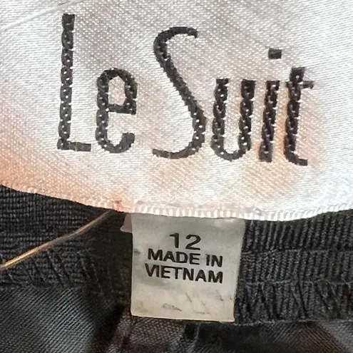 Le Suit Size 12 Black Lined (with Crease) Dress Pants No Pockets No Belt…