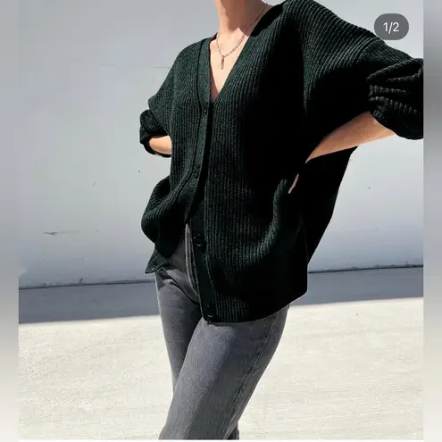 Jenni Kayne 100% Cashmere Cocoon Cardigan in Forest Green 37-7321-A24