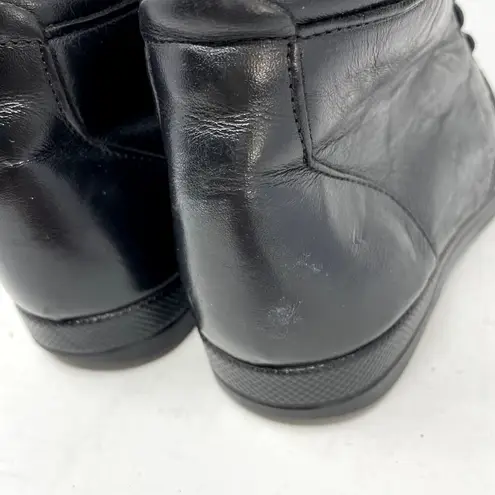 Red Wing Black Leather Mid Boots Steel Toe Womens 7 *no insoles*