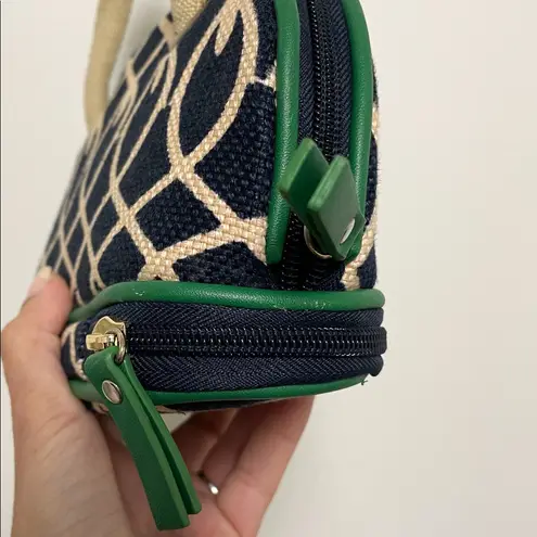 Spartina 449 Spartina Daufuskie Island Chaplins Landing Linen Leather Makeup Cosmetic Bag