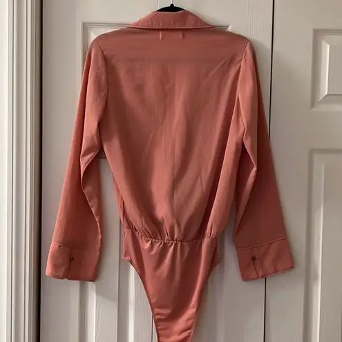 Jachs Girlfriend PAINTER PINK CROSSOVER LONG SLEEVE BODYSUIT