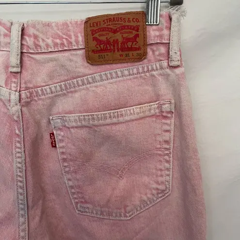 Levi's  511 Mens Slim Fit Jeans Sz 31x30 Pink Zeke Denim Casual 5 pockeet