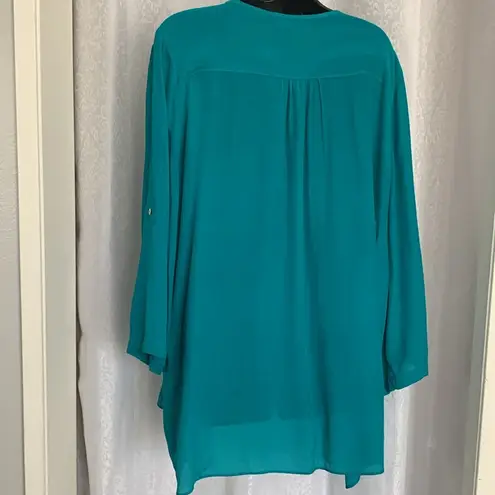 FEVER Turquoise Tunic Sz: XXL Blue