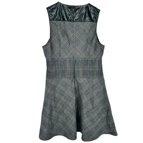 Derek Lam 10 Crosby Grey Plaid Corset Waist Dress size 14 Fit & Flare Sleeveless Gray