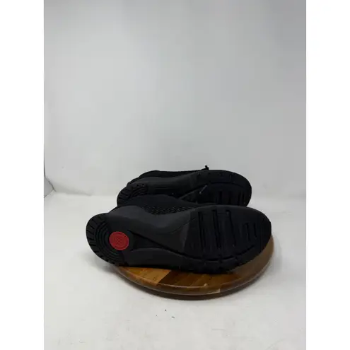 FitFlop Womens Vitamin Shoes Black Knit Lace Up Sneakers Size US 10