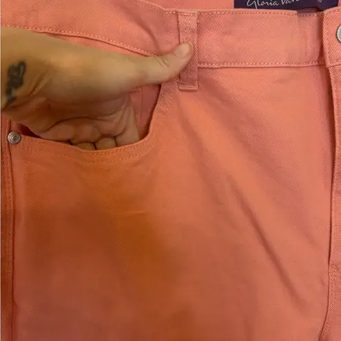 Gloria Vanderbilt Amanda Jeans 18W Coral Slimming Fit High Rise Straight NWT
