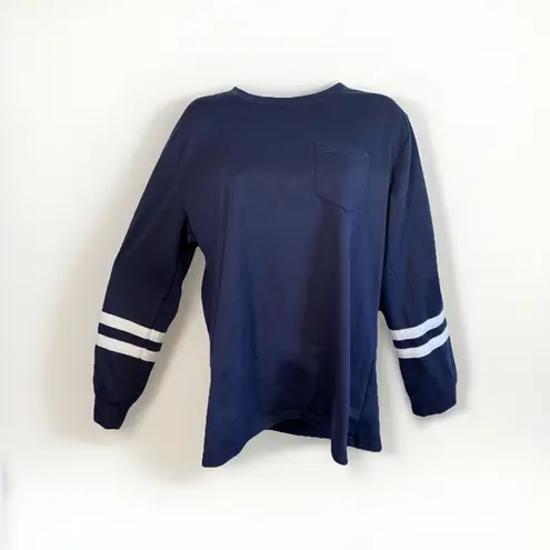 RUBZOOF Navy Lounge Set Sweatpants Crewneck Sweater Women’s L Cozy Soft Elastic Blue Size L