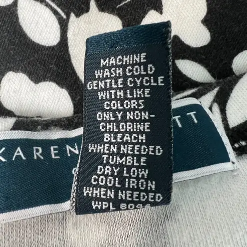 Karen Scott Dark Floral Shift Dress Womens 3X Cotton Stretch Breathable Pullover