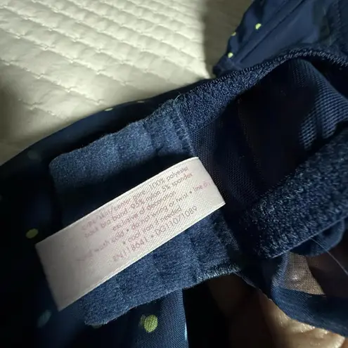 Cacique Babydoll Chemise Lingerie Blue Polka Dots Lined 26 / 28 Lined Underwire