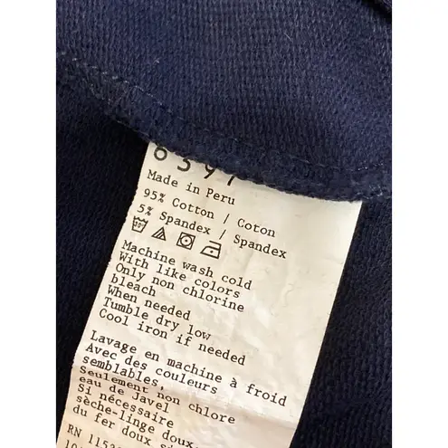 6397 Women's Navy Blue Long Sleeve Crew Neck Boxy Sweater Sweatshirt Top Size M Size M