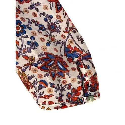 Fig & Flower Womens Multicolor Floral Tunic‎ Polyester Long Sleeve Shift Dress L Size L