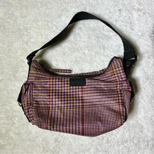 Lauren Ralph Lauren Y2K Houndstooth Shoulder Bag Purple
