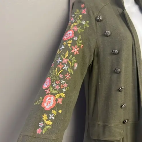 Aratta Silent Journey Multi Blend Sleeve Floral Embroidered Cherish Coat